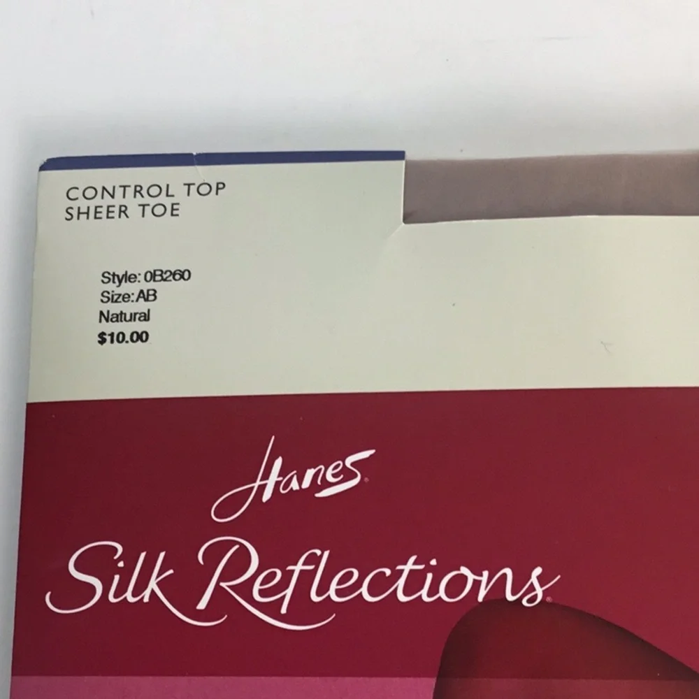 Hanes Silk Reflections Ultra Sheer Pantyhose Natural Control Top Size AB